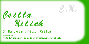 csilla milich business card